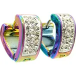 Steel Jewelry náušnice SRDCE BAREVNÉ Chirurgická ocel NS231178 dárkové balení zdarma