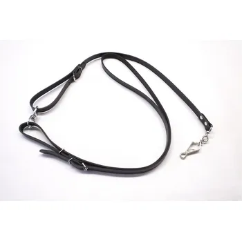 Vodítko pro psa Vodítko Zubíček vypouštěcí plochá kůže hnědé V026H