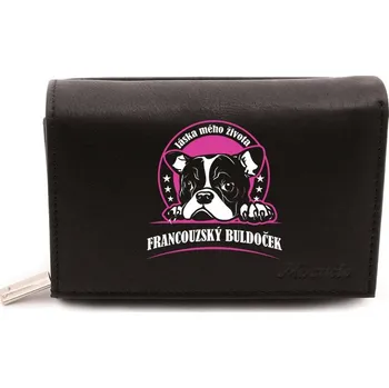 Peněženka STRIKER Dámská kožená peněženka Francouzský buldoček