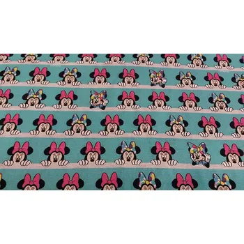 BYTEMA Bavlněná látka MINNIE tyrkysová šíře 150 cm