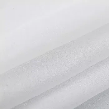 Jednoduchá průsvitná záclona - Bílá,90 x 45 cm,Na žabky