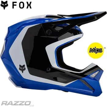 Helma na motorku MX helma FOX V1 NITRO Helmet Blue 2024 L