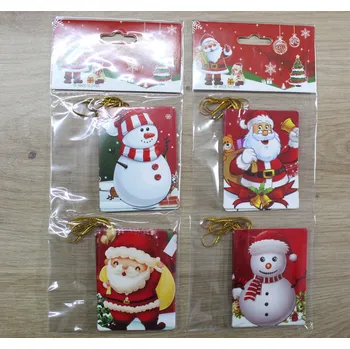 Vánoční ozdoba Dárková visačka 6x5 cm - sada 8 ks