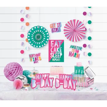 Party dekorace Dekorační papírová narozeninová sada