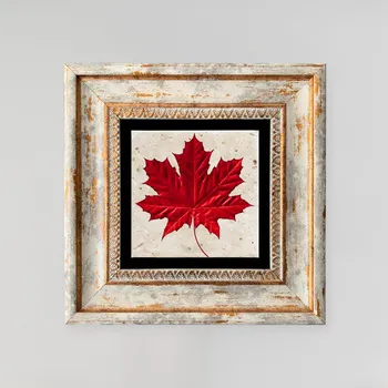 Obraz ASIR Dekorativní obraz JAVOROVÝ LIST Kámen 20x20cm