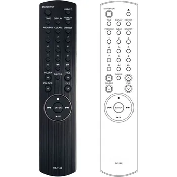 TEAC RC-1182 - náhradní dálkový ovladač ČERNÝ