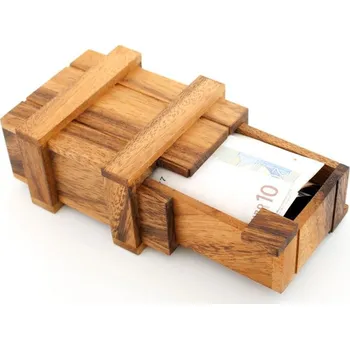 Dárková krabička Magická dárková krabička na peníze 12 x 9 x 4 cm masiv