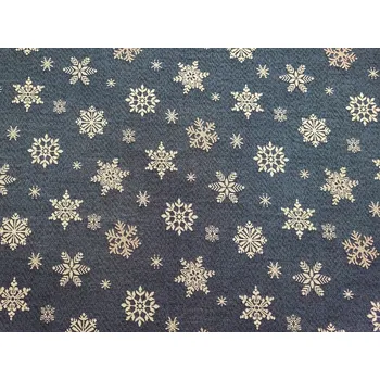 BYTEMA Gobelínová látka MODRÁ VLOČKA šiře 280 cm