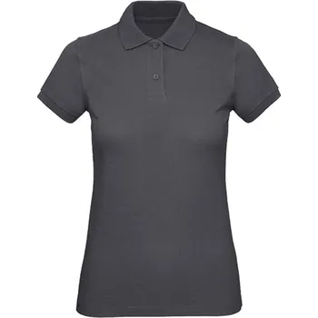 Dámská košile B&C Dámská polokošile PW440 Dark Grey (Solid) L