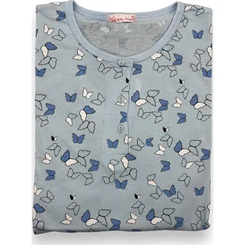 Dámské noční prádlo Valerie Dream Dámské pyžamo s dlouhým rukávem MAGDA Barva: Tyrkysová, Velikost: 3XL