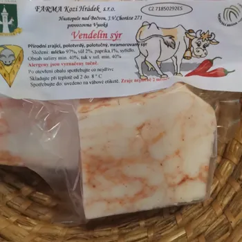 Zrající mramorový sýr Vendelín, 100 g
