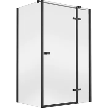 Besco Obdélníkový sprchový kout PIXA BLACK R 100x80 (100x90, 120x80, 120x90), výška 195 cm - bez vaničky Rozměry (cm): 100x90, Orientace: Pravá