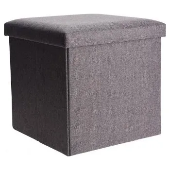 Taburet Taburet Homestyling KO-101000520seda Taburet s úložným prostorem 38x38cm šedá
