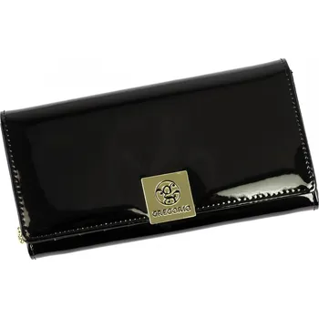 Peněženka Dámská kožená lakovaná peněženka černá - Gregorio Shantalla černá