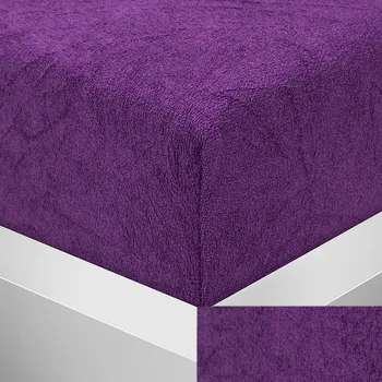 Prostěradlo Numberoplus Froté prostěradlo - Tmavě fialová Velikost: 200 x 220 cm