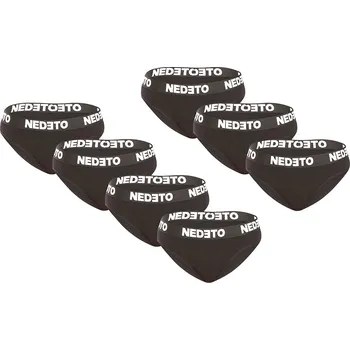 Kalhotky 7PACK dámské kalhotky Nedeto černé (7NKB001) M Možnost vrácení zboží ZDARMA do 120 dnů!