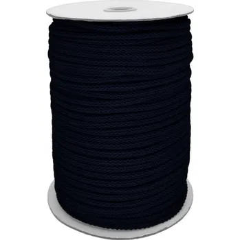 Příze Oděvní šňůra PES Ø6 mm, barva Modrá tm. (058)