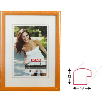 Rám na obraz ICAR DRWH dřevěný rám 15x21cm, oranžový
