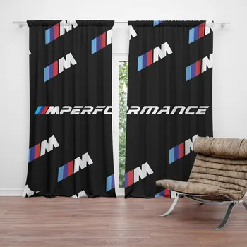 Závěs Sablio Závěs MPERFORMANCE černý vzor: 2ks 140x250cm