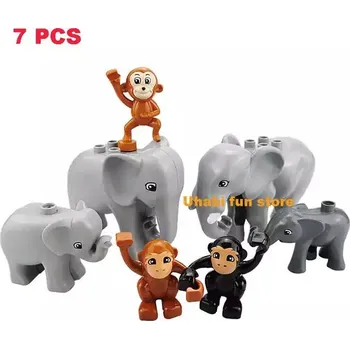 ostatní stavebnice Stavebnice s motivem zvířat | Styl Lego - Sloní opice 7ks