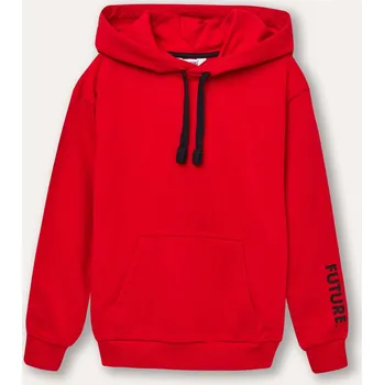 Pánská mikina Unisex mikina s kapucí Future - Červená 158