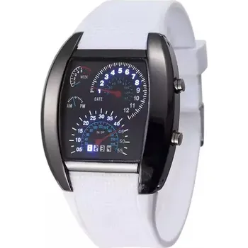 Hodinky Módní digitální hodinky se sportovním designem - Bílý