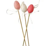 Dekorace - Vejce plast zápich 4cm různé