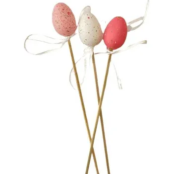 Velikonoční dekorace Dekorace - Vejce plast zápich 4cm různé