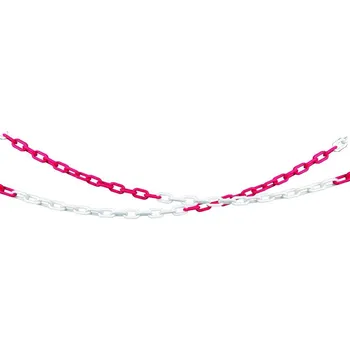 Řetěz na kolo CANIS PVC ŘETĚZ / Řetěz - červená/bílá 1 m