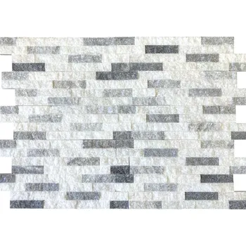 Obklad Kvarcit Cloudy Grey symetric 10x36x0,8-1,3 cm