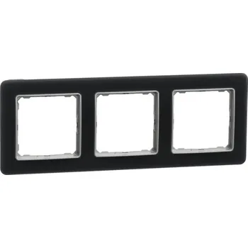 Elektrická zásuvka Trojrámeček Schneider Electric SEDNA SDD362803 kouřové sklo