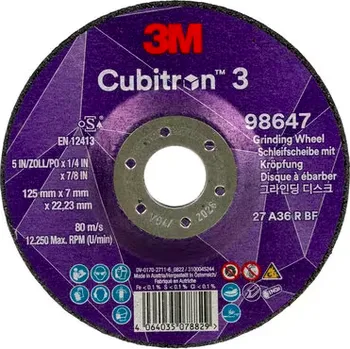 Příslušenství k brusce 3M Cubitron 3, Brusný kotouč Tloušťka: 7 mm, Zrnitost: 36+, Průměr: 150 mm