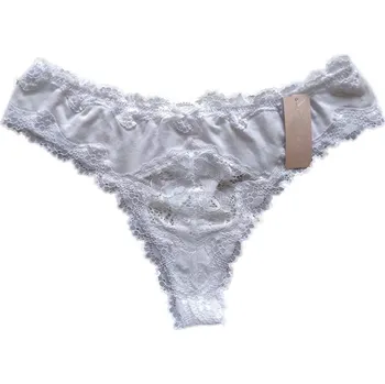 Dámské krajkové tanga GreeNice 2020-02 Barva: Bílá, Velikost: XXL-3XL