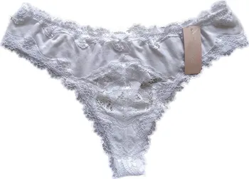 Dámské kalhoty Dámské krajkové tanga GreeNice 2020-02 Barva: Bílá, Velikost: XXL-3XL
