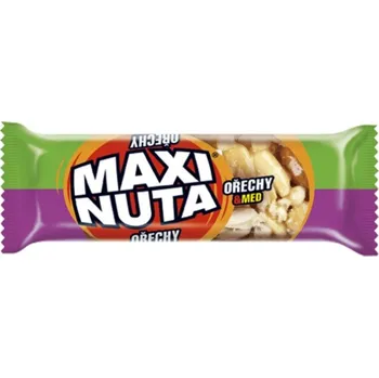 Čokoládová tyčinka MAXI NUTA Ořechová tyčinka Ořechy & Med 35g