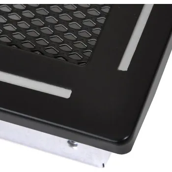 Krbová obestavba Krbová mřížka 16x32 cm, PREMIUM TREND černý mat s žaluzií