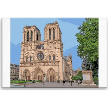 Dětské zboží Malování podle čísel - Notre Dame - 60x40 cm, bez dřevěného rámu - CZ výroba