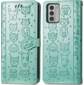 Pouzdro na tablet VSECHNONAMOBIL 66541 ART Peněženkový kryt Nokia G42 5G ANIMALS zelený