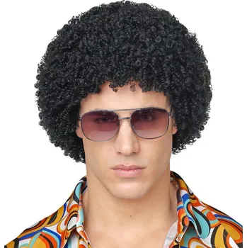 Karnevalová paruka Paruka - Disco - černá - kudrnatá