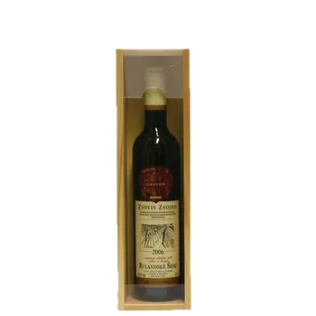 Box bedýnka dřevo světlé ozdobná na 1 láhev