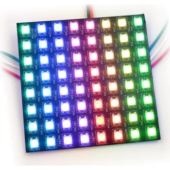 LED osvětlení Flexibilní matice 8x8 - 64 LED RGB - WS2812B jednotlivě adresována