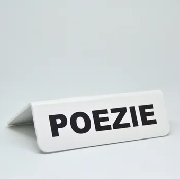 Zarážka na knihu Rozřaďovač s nápisem - POEZIE
