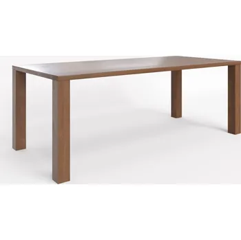 Jídelní stůl BMB RUBION s lubem 90 x 140 cm - masivní bukový stůl rovné rohy - jádrový buk Káva - SKLADEM, buk masiv