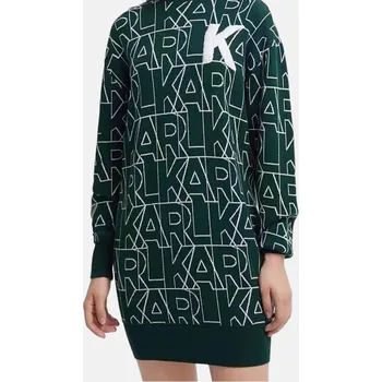 Dámské šaty Karl Lagerfeld svetrové šaty 55644 211L2012 zelená S