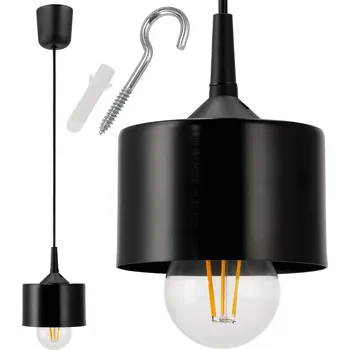 BERGE Závěsná lampa MUG - černá E27 PP0001-K003