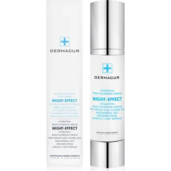 Pleťový krém DERMACUR Night-Effect - Noční hydratační výživný krém, 50 ml