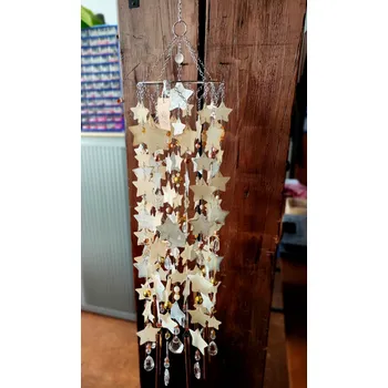 Drátovaná zvonkohra Andělské zvonění skořicová 18x110cm Drátované stromy života