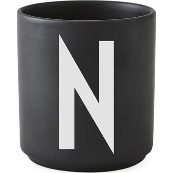 Design Letters, Hrnek AJ písmeno N porcelánový černý - Formadore