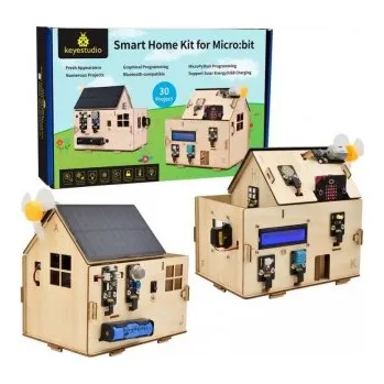 Elektronická stavebnice Keyestudio chytrý domeček pro micro:bit - STEAM DIY výukový kit (bez micro:bit) Keyestudio KS4028
