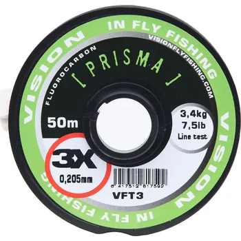 Vision Fluorocarbon Fluoro Tippets X 50m Varianta: 4X, Nosnost: 2,8kg / 6,2lb, Průměr: 0,18mm
